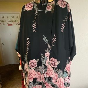 Waist length printed duster